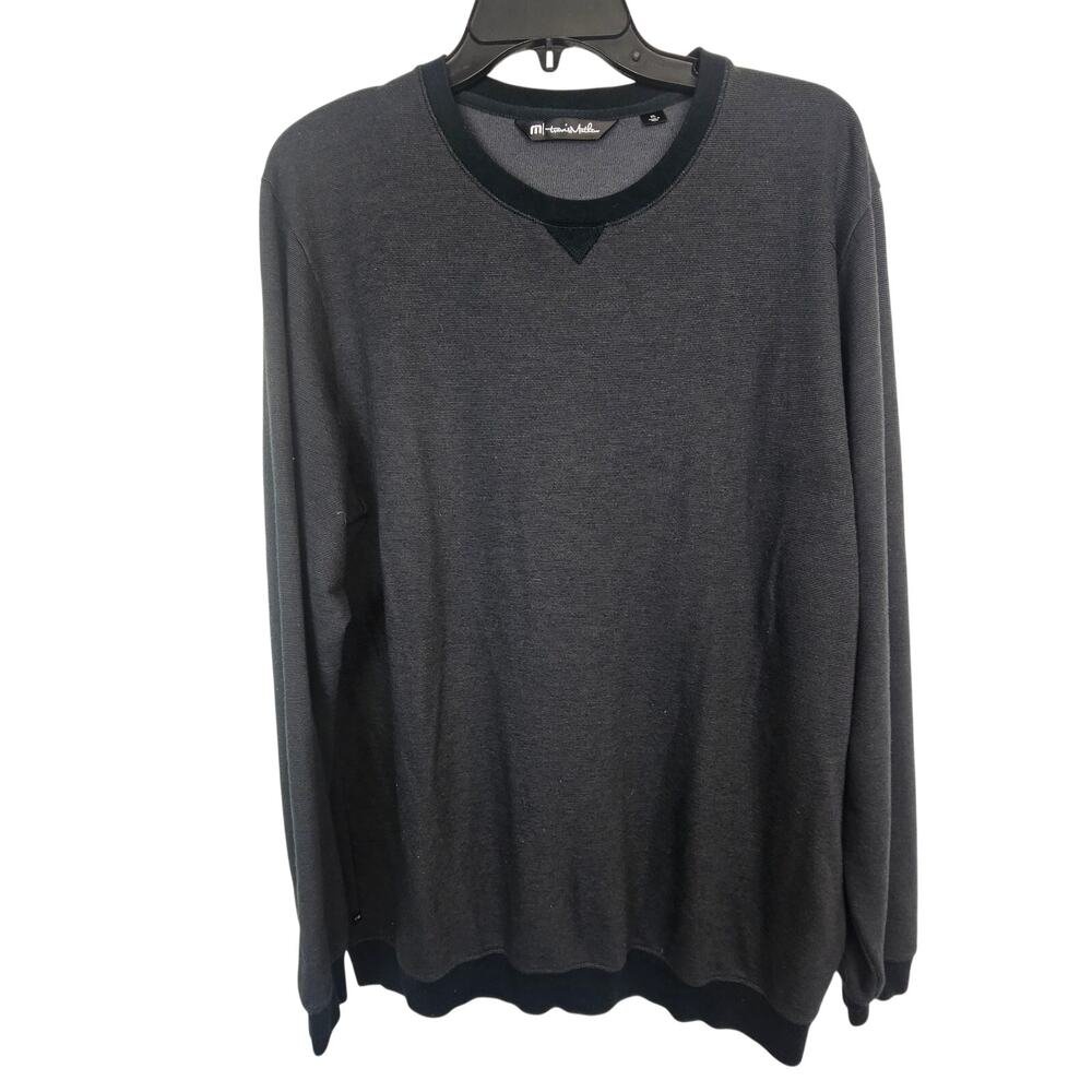 Travis Mathew Mens Pullover Crewneck Sweater Sz XL Minimalist Stetch Lightweight